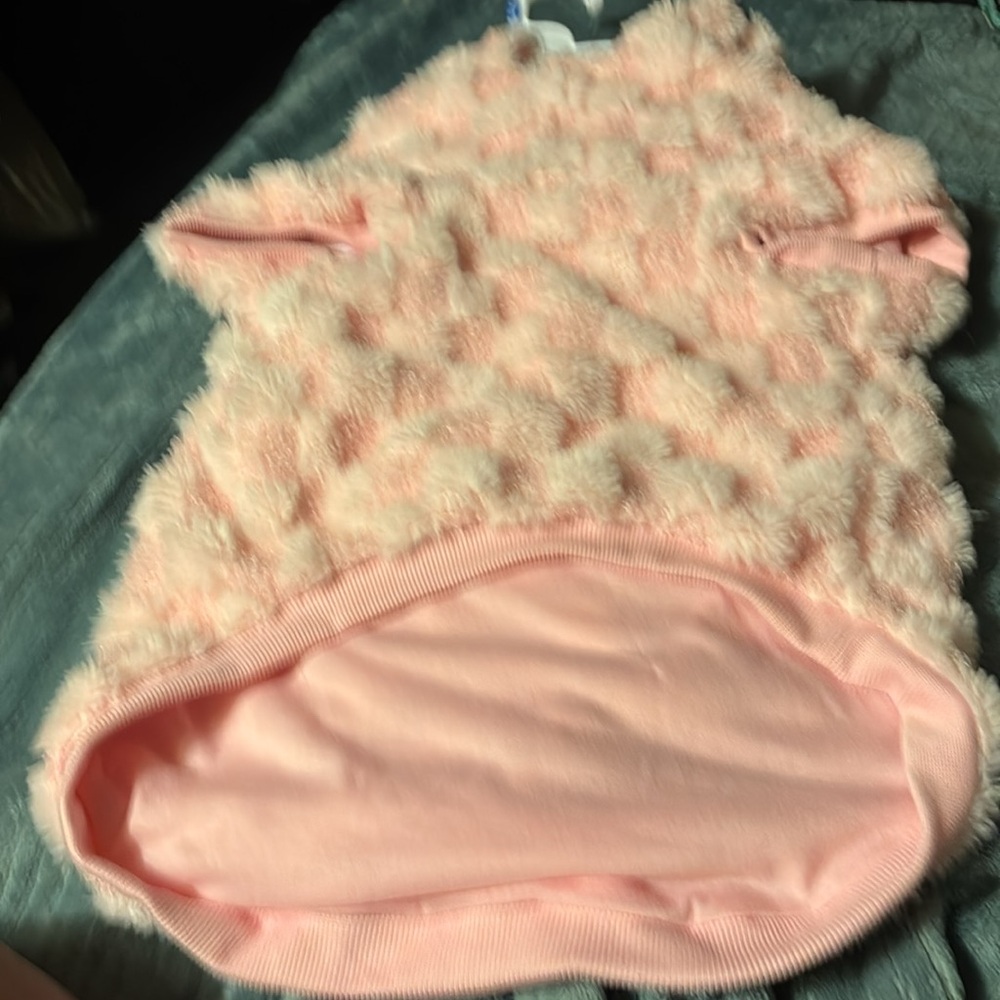 Novagratz Pink Fuzzy Pet Sweater Fits Medium Best